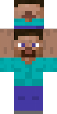 Steve Holding A Grass Block, Minecraft Skin