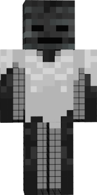 Scary wither skeleton with spooky torn shirt