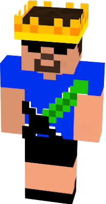 This is the awesome youtuber BlockMaster1710's skin, only I made it so it has a crown.