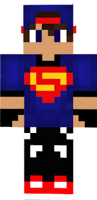 skin bleu avec le loge de superman
