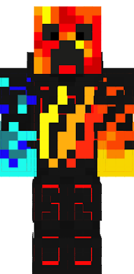 A 3d tbnrfrags skin with fire and ice magic in his hands. V2.0 has orange and blue arms to go with the fire and ice and no holes in fire or ice that was in V1.0. Also, a few minor tweaks to the black.