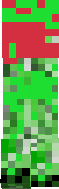 this is a creeper tha tcan barly see you it has blood all ove its face its the evil one