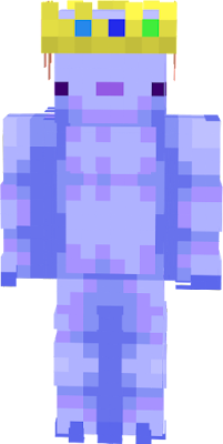 blue axolotl skin wearing techno's crown in his honor