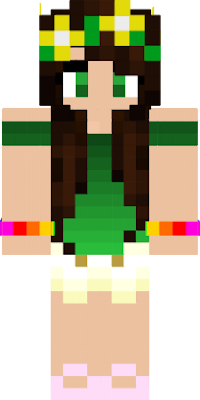 My bb Dandy_Lion17's skin, now with LGBT bracelets and a dandelion flower crown. <3