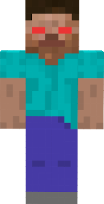 steve has been chipped by PAMA (from minecraft story mode). poor steve!