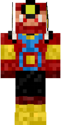 its for a megaman game idea called megaman powered up 2 this skin is a boss for dat game and it has 3 things called drives first is elec drive 2nd is burn drive and 3rd is chill drive