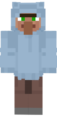 villager with blue hoodie