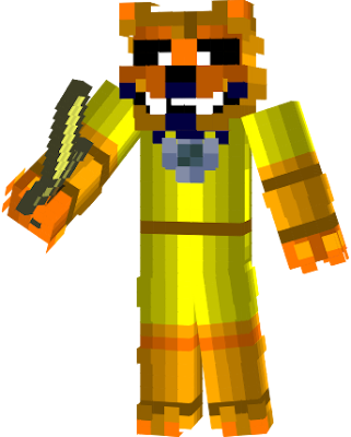 She is Golden Freddy's girlfriend, Golden Foxy is the golden version of Funtime Foxy, she also jumpscares the player and lets the game restart, in the Minigames, Golden Foxy is the tenth dreamcatcher to destroy Adagio Dazzle's nightmares of Nightmare Foxy.