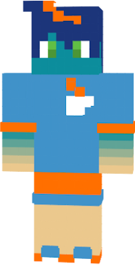 This is Teal rooting for #teamjava in his java coding outfit. He's attached to the 'classic' version of Minecraft, and still likes it to this day. That's why he's wearing this outfit.