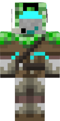 Used creeper armor full and edit in tool stuck in belt. also used the hot head but completely redid the hat layer also added a smile 2 swords aswell
