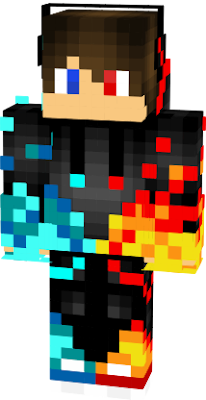Red and Blue fire flame skin for Craftsman and minecraft.