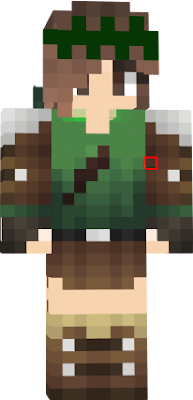 forest girl elf with short hair green and brown