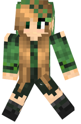 Long Brown Hair, Green Clothes