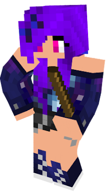 A purple-haired witch (female wizard),with a love for galaxy print, Unicorns, magic, and the color Indigo.
