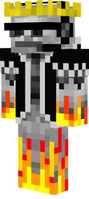 flaming skeleton man