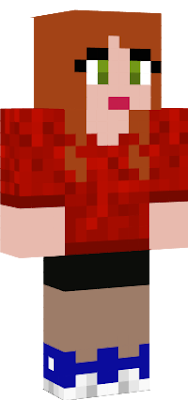 So u may know her as DeeDia from the minecraft sisters, but, however when I tried to find this version of her MC skin, I could not find it so I decided to make a replica, this took a lot of video pausing and colors, Im still working on the hair color but I think I did quite well <3