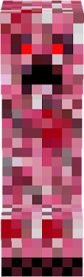 THis is a simple skin of creeper with red skin and red eyes.