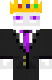White Enderman with crown and suit