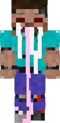 As if Herobrine wasn't creepy enough, Nightmare Herobrine now has large teeth (Some mixed together), Red eyes, And a snake-like tongue.