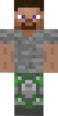 Real Mossy Cobble steve from 2013 the skin created by anonymous men