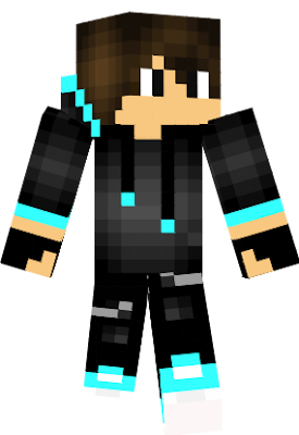 minecraft blue creeper hoodie skin