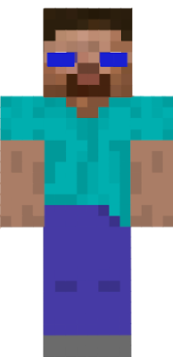 this is like herobrine, but he is friendly and has blue eyes and not red