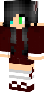 Black hair two color eyes I made my own version of this skin