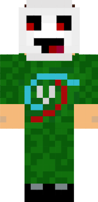 skin vert avec un masque et un logo