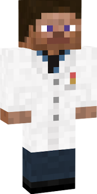 Credits to the creators of the original Steve skin and the lab coat overlay