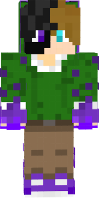 Made by Enderkitty63 : Remasterised by Enderkitty63 from a real skin (added: Green shirt and details,Leggings Braun + details,changed hair and eyes .)