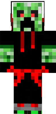 a creeper with red designs on it