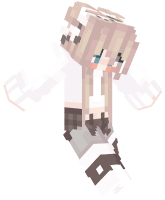 Snowy White girl complete with flowers, blonde hair, a jacket around her waist, grey pants, blue eyes, and a kawaii hairstyle. Hope U Like It <3 :) :3