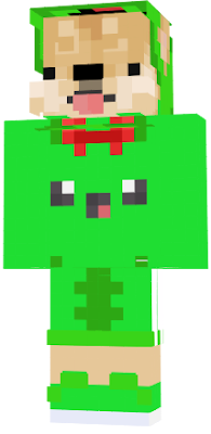 un perro verde