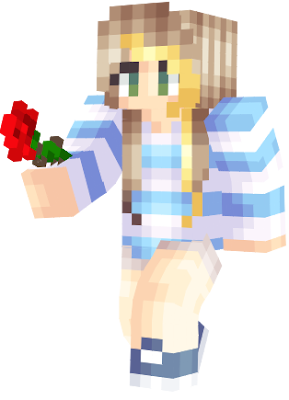 walking around with a rose