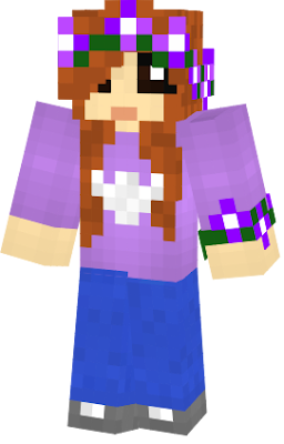 GiddiGamer purple with flower crown and bracelet