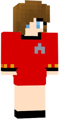 Cute girl wearing red star trek uniform