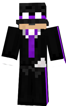 oversised hat, and an oversised suit. You cant miss this magician in traing he couldent see until he cut holes in his hat for his eyes an he wears his tie soo lose that it almost touches the ground.