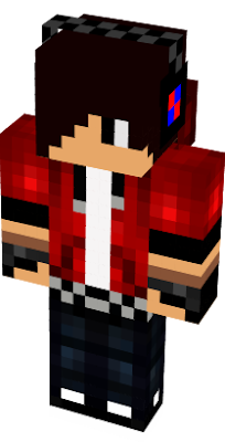 My new skin with a red/burgundy hoodie!