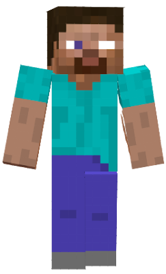 Minecraft Steve that has a different portion from the minecraft creepy pasta video