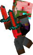 a mix of herobrine zombie pigman and ender man