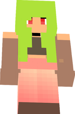 I painted her and did pink pants and green hair. first one