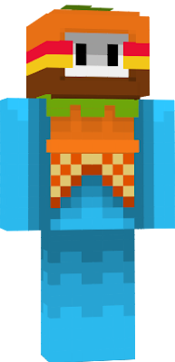 Hi, I'm might_the_hylian, I bring you a new skin based on a fall guys skin, in this case, I bring you the fall guy, hamburger, that's all if you want more, say, and keep downloading the skin, thank you and bye