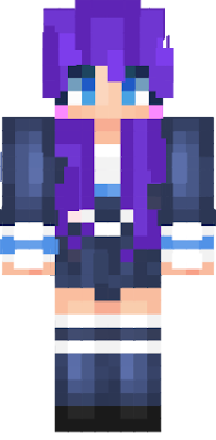 LDShadowlady's minecraft skin with purple hair