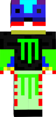cabeçudo da monster personalizado com varias cores e com dois simbolos da monster.