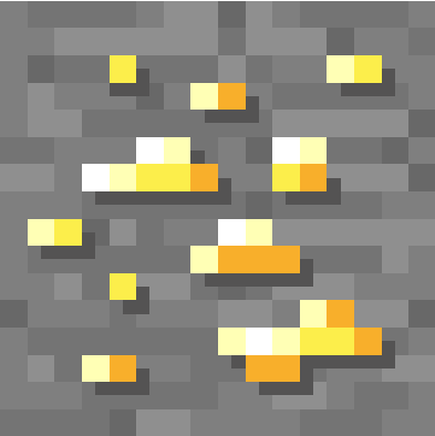 A shaded gold ore good for shaders