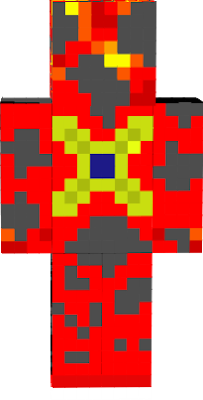 cool creeper with stone in his skin with lava