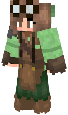 The bow in the back, curly hair and green style It was originally made for my Minecraft character, but I hope you enjoy it :D
