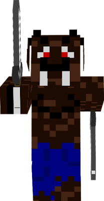 this is a skin with a human that gets to an werewolf.it gets easly in rage mode when hes hungry