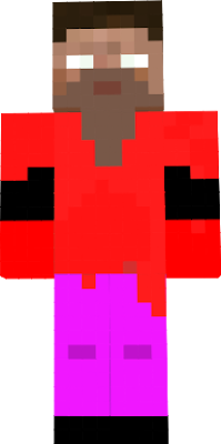 He has Notch blood ALL over him from killing Notch 1,000 times because he hates Notch.