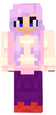 Female skin based off the video game character Kirby.